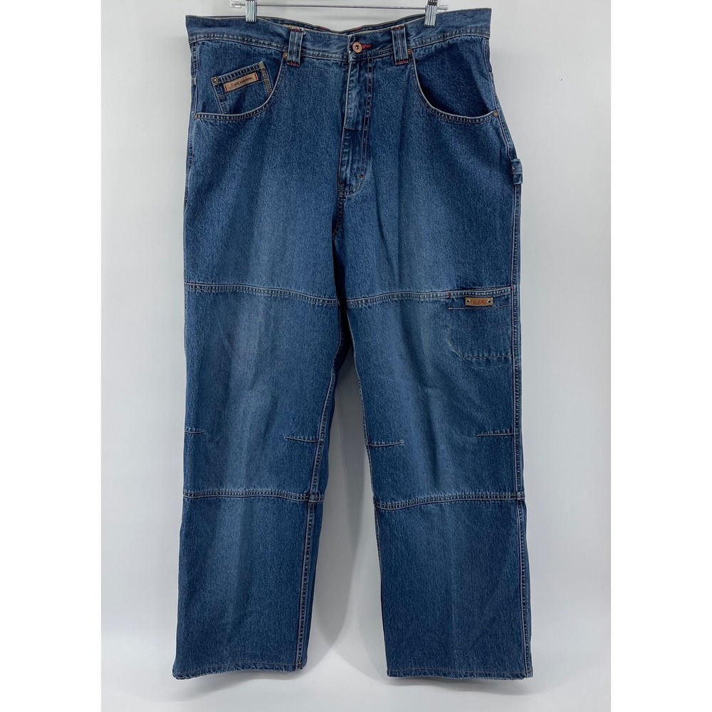 Vintage Pepe Jeans London Baggy Carpenter Jeans 38x33 Double Knee Y2K Denim